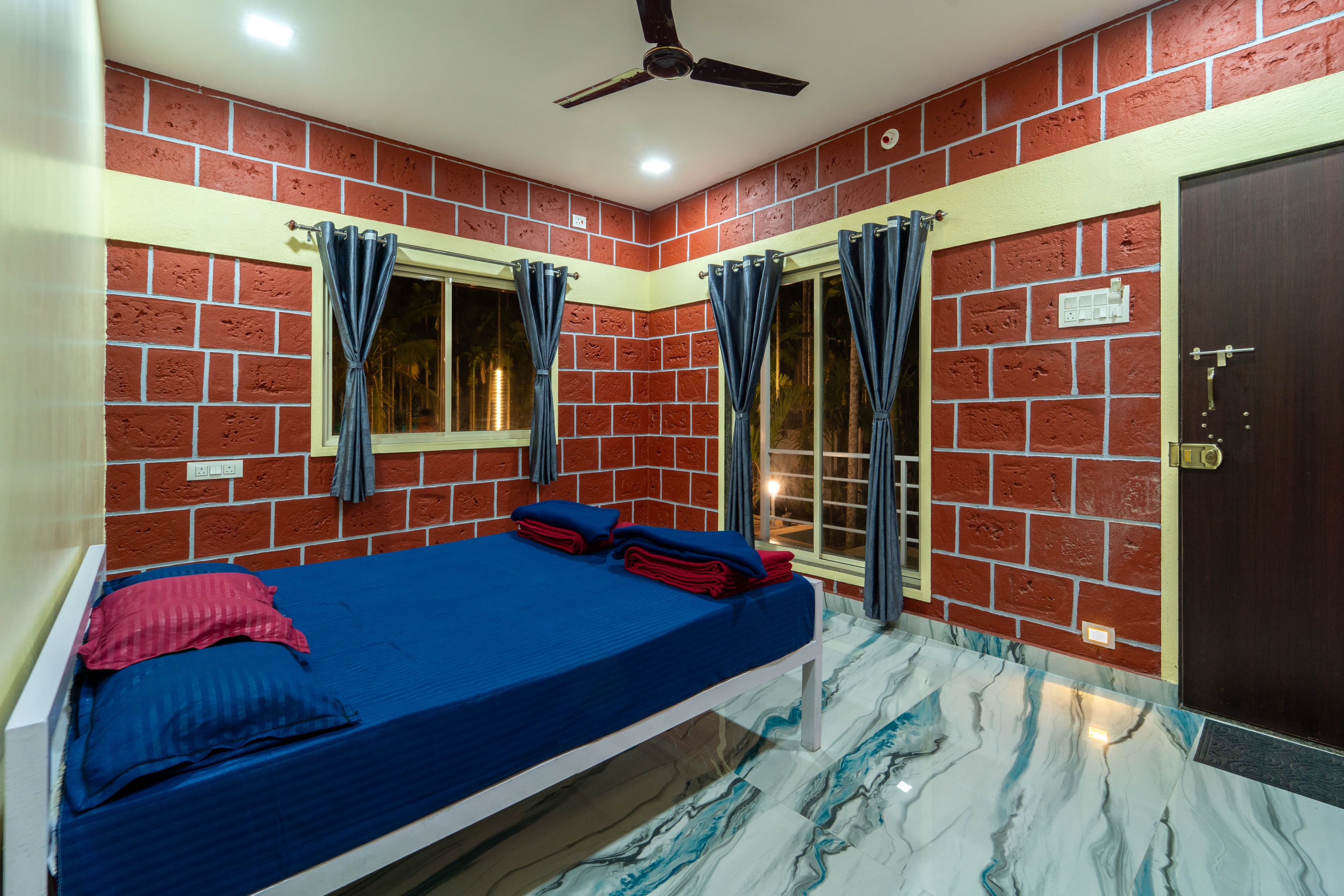 Couple relaxing at balcony